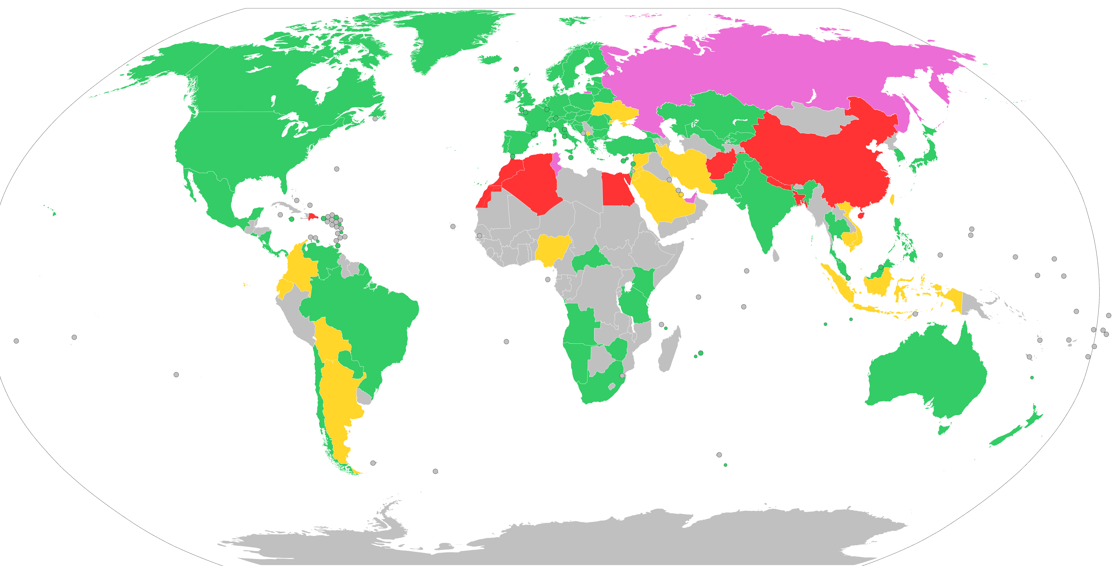 Legality of cryptocurrency by country or territory
