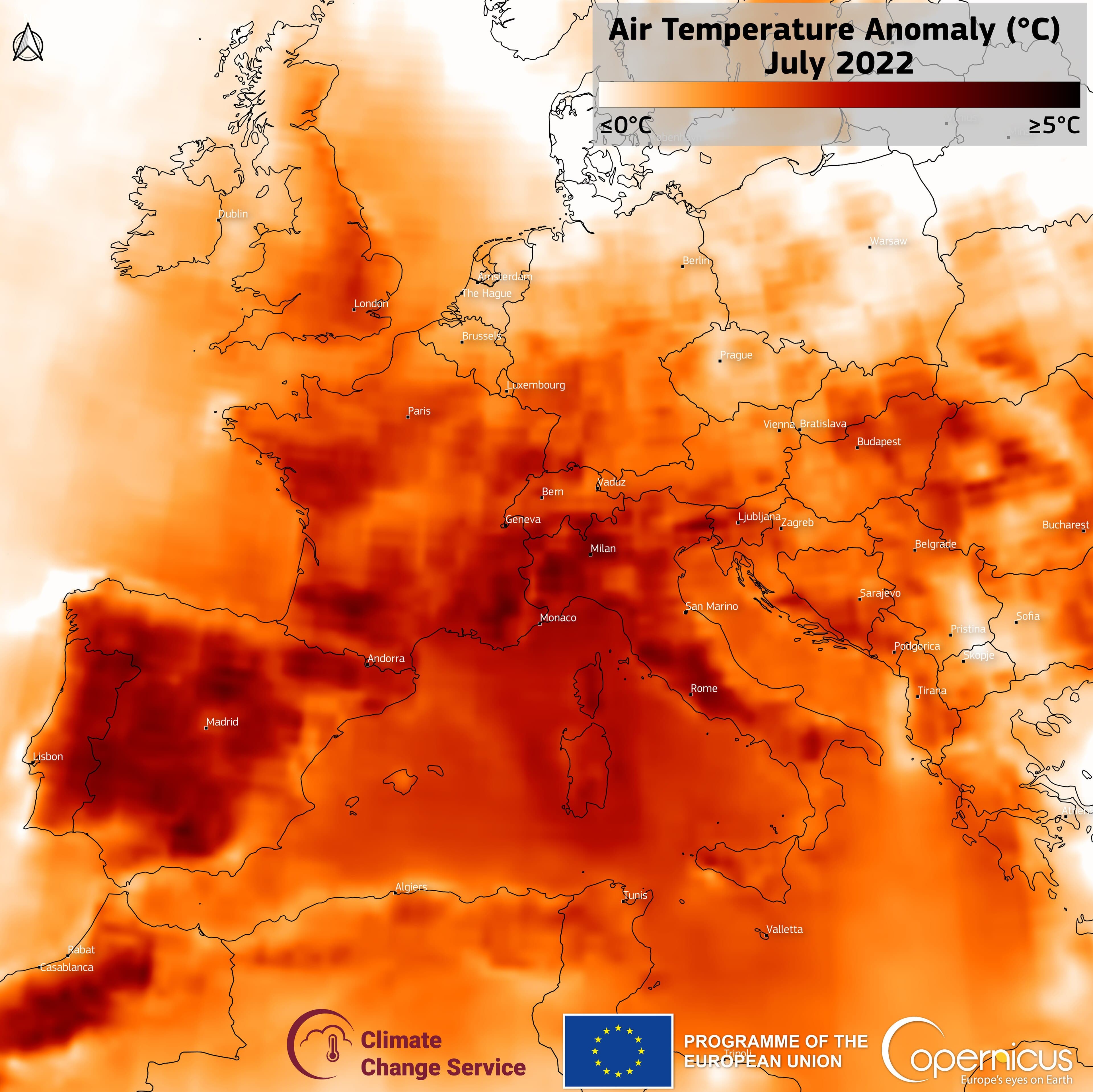 2022 European heatwaves